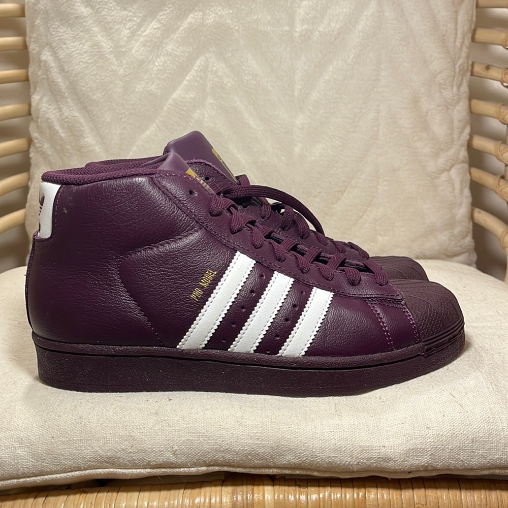 Adidas pro model red wine new
